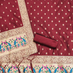 Banarasi silk unstitched salwar suit