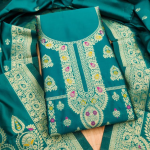 Banarasi silk unstitched suit