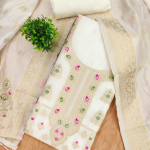 Banarasi silk unstitched suit
