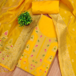 Banarasi silk unstitched suit