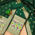 Banarasi silk Unstitched Suit Material