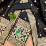 Banarasi silk Unstitched Suit