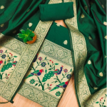 Banarasi silk Unstitched Suit