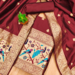 Banarasi silk Unstitched Suit