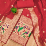 Banarasi silk Unstitched Suit