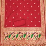 Banarasi silk Unstitched Suit