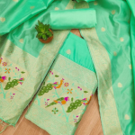 Banarasi silk Unstitched Suit