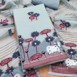 Women's Cotton Silk Unstitched Salwar Suit Dress Material With Dupatta