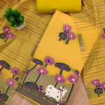 Women's Cotton Silk Unstitched Salwar Suit Dress Material With Dupatta