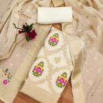 Women's Banarasi Silk Unstitched Salwar Suit Dress Material with Dupatta