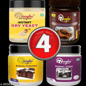Maayka Premium | Instant Dry Yeast, Baking Powder, Baking Soda & Cocoa Powder