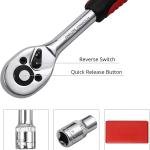 46 Piece 1 4 Socket Set Goti Pana with Ratchet Wrench for Car Bike Cycle Repairing Diy