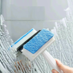 2 in 1 Glass Wiper Brush Double Sided Cleaner for Mirrors Tiles Windows