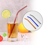 Reusable Glass Straws Clear Glass Drinking Straw 5 Pcs Set