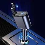 4 in 1 Car Charger with Dual Built in Cables