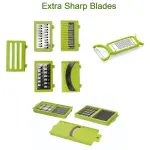 Plastic 13 in 1 Manual Vegetable Grater Chipper and Slicer