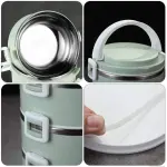 2 Layer Stainless Steel Hot Lunch Box Random Color