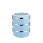 3 Layer Stainless Steel Hot Lunch Box Random Color