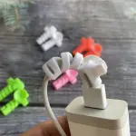 Cable Cord Protector Saver with Suction End Suction Winder 4 Pcs Set