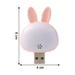 Cute Usb Rabbit Night Light with Sound Voice Activation