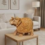 Wooden Elephant carving truck