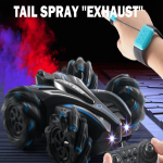 Intelligent Double Spray Stunt Car with Real Sports Car Sound Effects | Gesture & Remote Control | 360° Rotation | LED Light Drift Car