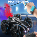 Intelligent Double Spray Stunt Car with Real Sports Car Sound Effects | Gesture & Remote Control | 360° Rotation | LED Light Drift Car
