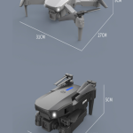 E88 Single 4K HD Camera Drone with App Control, Optical Flow Sensor, 360° Flips, One Key Takeoff, Foldable RC Drone (2 Batteries Included)