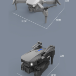 E88 Dual 4K HD Camera Drone with Optical Flow, App Control, 360° Flips, Speed Control RC Foldable Drone with Carry Case (2 Batteries)