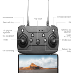 E88 Dual 4K HD Camera Drone with Optical Flow, One Key Takeoff/Landing, 360° Rotation, App Control RC Drone with Carry Case (Single Battery)