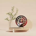 Resin Handmade Red And Black Color Wall Clock