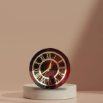 Resin Handmade Red And Black Color Wall Clock