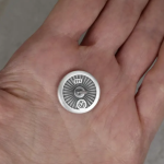 Round Lion Head Pin, Medieval Brooch, Lapel Badge, Gift for Him, Sterling Silver