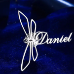 Personalized Name Dragonfly Brooch