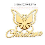 Elegant Custom Butterfly Brooch with English Name