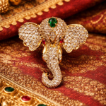 Elephant Design Royal Designer Brooch for Men