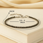 Pyrite Diamond Cut Anklet: Attracts Wealth and Abundance