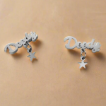 StarScript Custom Name Earrings – Personalized Drop Studs