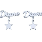 StarScript Custom Name Earrings – Personalized Drop Studs