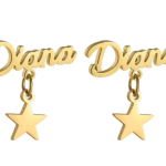 StarScript Custom Name Earrings – Personalized Drop Studs