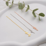 Custom Name Dangle Earring, Gold Hoop Jewelry, Personalized Gift for Women, Minimal Earring, Elegant Gift for Her, Trendy Statement Earrings