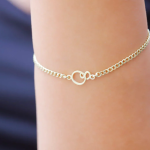 Personalized Tiny Interlocking Two Initials Bracelet, Dainty Gold Letter Bracelet, Custom Curb Chain Bracelet, Personalized Gifts