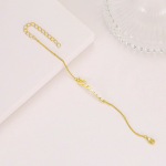 Minimalist Custom Name Bracelet in Gold / Silver / Rose Gold Personalized Couples Bff Friendship Customized Chain Bracelet Name Bracelets