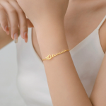 Minimalist Custom Name Bracelet in Gold / Silver / Rose Gold Personalized Couples Bff Friendship Customized Chain Bracelet Name Bracelets