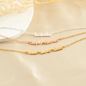 Tiny Name Bracelet, Custom Name Bracelet, Three Name Bracelets, Stackable Bracelets, Handmade Name Jewelry, New Mom Gift, Bridesmaid Gifts