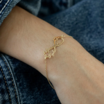 Sterling Silver Infinity Name Bracelet • Infinity Nameplate Bracelet • Multi Name Bracelet with Heart Charm • Personalized Gift For Her