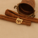 Personalized Police Handcuff Necklace with Initials, Double Necklace with Engraved Initials, Romantic Gift Idea, Valentine's Day Gift