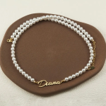 Natural Pearl Elegant Personalized Name Necklace