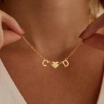 Custom Initial Necklace with Heart