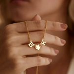Custom Initial Necklace with Heart